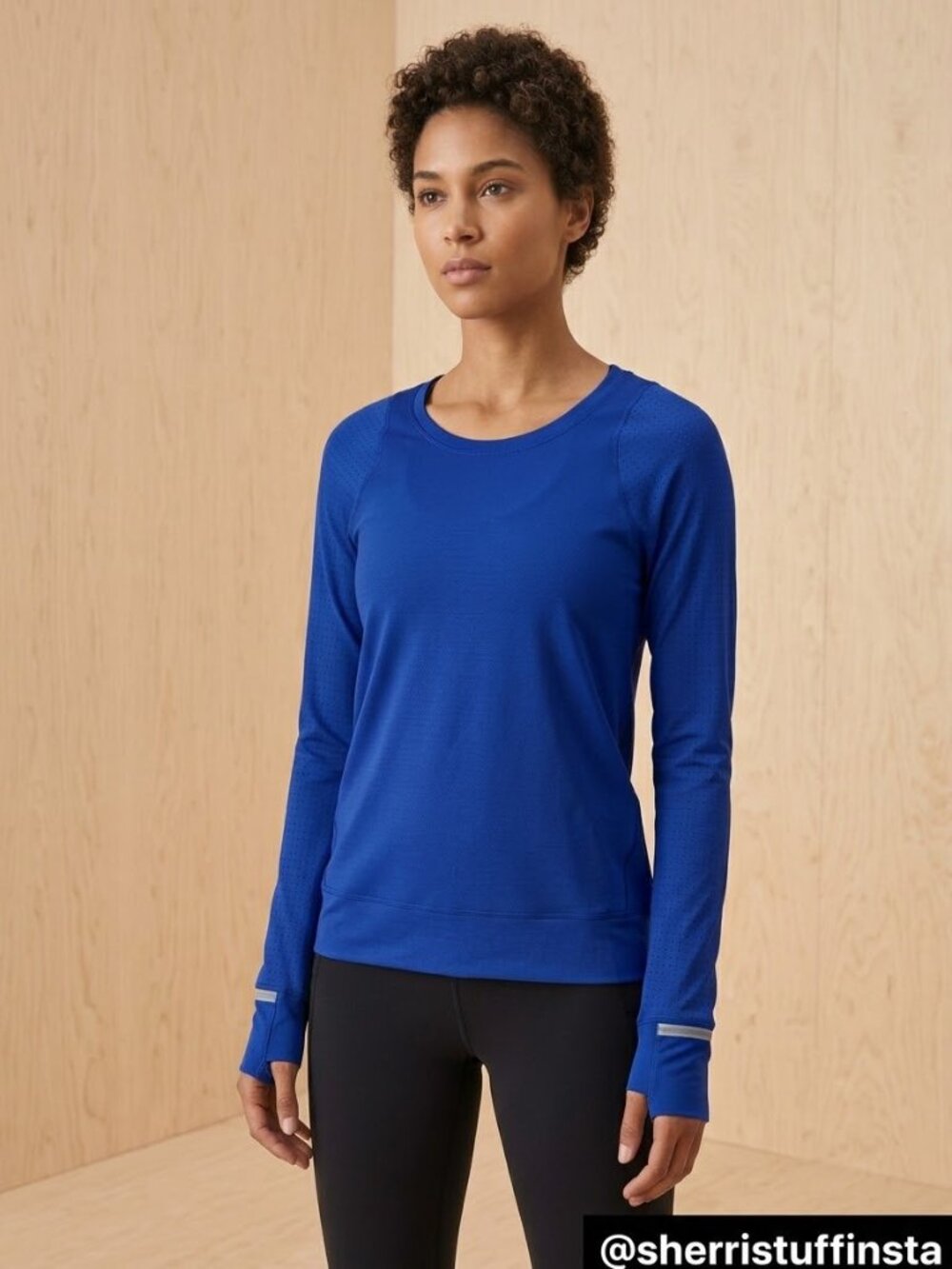 Lululemon Mind Over Miles Long Sleeve Running Top Luxtreme Blue Shirt 10 M
